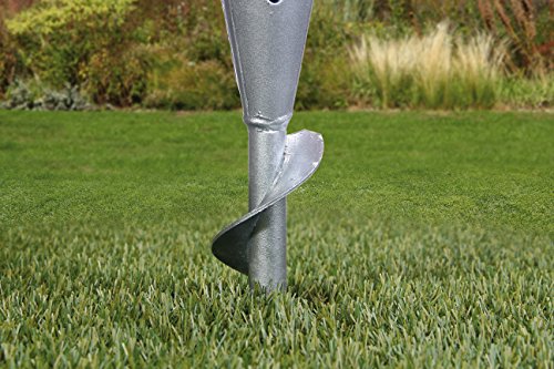 GAH-Alberts 208370 Einschraub-Bodenhülse für Vierkantholzpfosten – feuerverzinkt, 71 x 71 mm - 3