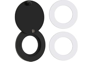 HOJLKLD Gucklochabdeckung, massives Messing, Sichtschutz-Türspion, Abdeckung mit doppelseitigem selbstklebendem Klebeband für Türspion mit 5/8 Zoll Durchmesser (1, Schwarz)