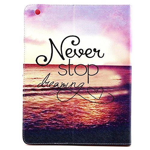 iPad 2 iPad 3 iPad 4 Hülle, Deenor Red Sea Pattern PU Leder Abdeckung Stand Flip Schutzhülle Hülle für Apple iPad 2 iPad 3 iPad 4. (Red Sea) - 3