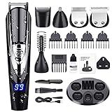 Beard Trimmer Kit for Men, ADOKEY 10 in 1 Waterproof Hair Clippers Beard Trimmer Shaver Body Trimmer Nose Hair Trimmer Precision Trimmer Rechargeable Waterproof Cordless Multifunctional Grooming Kit
