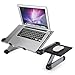 Price comparison product image Folding Laptop Desk, Adjustable Aluminium Laptop PC Table Desk Bed Sofa Tray Stand with Mouse Board and Cooling Holes
