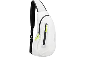 PivotWing Sling Bag Brusttasche Herren Kleiner Rucksack Damen Shoulder Crossbody Crossover Bag Mini Rucksack Klein Schultertasche Brust Tasche Rucksäcke Sporttasche Umhängetaschen Crossbag, Weiß