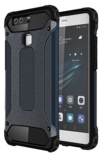 Huawei P9 Funda  Pasonomi    Pesada   Doble Capa  Carcasa de Protecci  n Hibrida Armadura Funda para Huawei P9  Huawei P9  Azul oscuro 