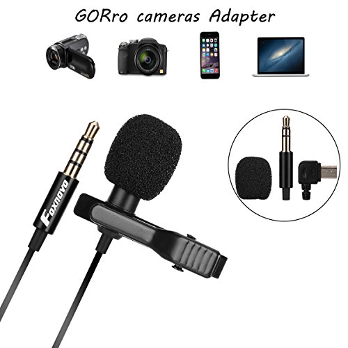 Foxnovo Lavalier, Revers / Ansteck - Mikrofon für iOS und Android - Geräte, Dslr, Kameras, digitale Recorder und Computer Foxnovo Lavalier, Revers / Ansteck - Mikrofon für iOS und Android - Geräte, Dslr, Kameras, digitale Recorder und Computer