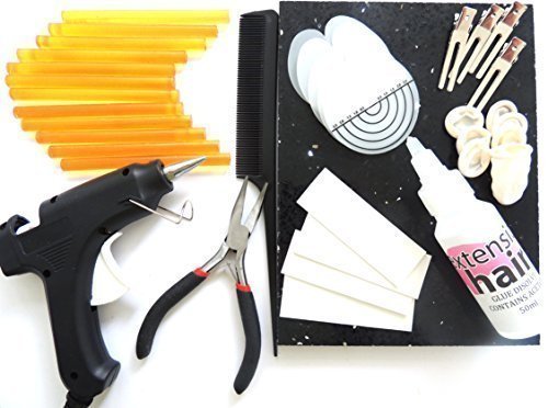 Hair Extensions Glue Gun Glue Sticks Tools Kit For Hot Fusion Remy Hair Application and removal
