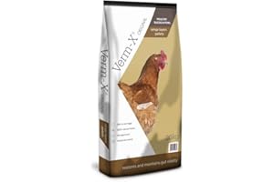 Copdock Mill Range Layers Pellets with Verm-X Chicken Feed 20kg - Premium Quality Complete Feed for Poultry - 100% Natural Mix to Aid Digestion and Protect Against Intestinal Problems