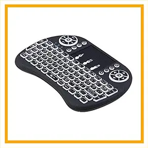 Divine Mart Multi-Functional Mini Wireless Bluetooth Keyboard with Built-in Mouse for Smart TV | Android TV & Computer | Compatible with All Devices [Random Color]