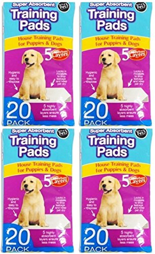 80 x súper absorbente grande Cachorro Mascota Empapadores 60 x 45cm 5 capas