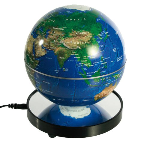 Preisvergleich Produktbild Leuchtender und sich drehender LED Globus 15 cm, NEU