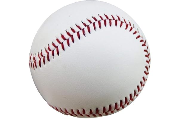 1 balle de baseball standard en cuir synthétique rigide non marquée - Double couture à la main - Pour entraînement sportif, compétition - Durable.