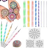 Kit de inicio ideal para pintura de mandala. Puede ser utilizado como un ejercicio para la meditación y es una herramienta para terapia o simplemente relajación.