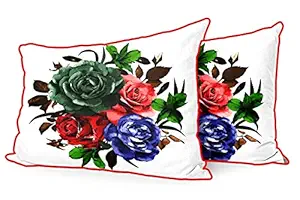 DreamVio Jute Fabric Printed Decorative Pillow/Throw/Cushion Covers for Living Room, Bed Room, Sofa,Chairs,Pillow Cases, Pillow Covers Set of 2, Size 12x18 Inches Style152