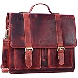schultasche leder vintage STILORD Ledertasche vielseitig einsetzbar als große Lehrertasche aus Leder | Aktentasche Leder | Umhängetasche Leder XL | Laptoptasche | Schultertasche | Schultasche | Dokumententasche | Bürotasche | Ordnertasche | Businesstasche