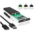 CARE CASE® M.2 SSD USB3.0 Enclosure, NGFF Portable USB 3.0 Case, External M.2 SSD Reader, M.2 B-Key and B&M Key Solid State Drive Adapter Converter as External Hard Drive Support 2230 2242 2260 2280