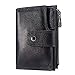 Produktbild Schwarz Herren weiches Leder RFID blockieren Bluetooth Anti-Lost Coin Pouch Geldbörse Brieftaschen Kartentaschen Geld Veranstalter