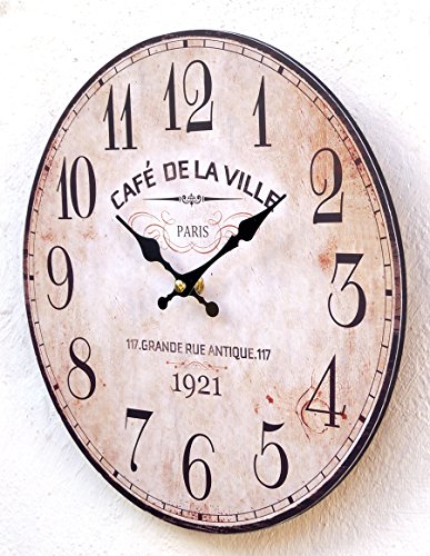 Lilienburg Wanduhr VINTAGE Küchenuhr braun antik Wand M - 2