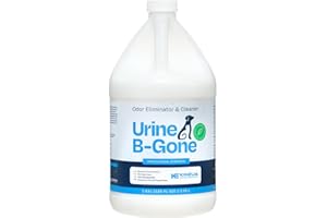 KINZUA ENVIRONMENTAL Urine B-Gone, Professional Enzyme Odor Eliminator & Pet Stain Remover, Human, Cat & Dog Urine Cleaner, Effective on Laundry, Carpets & More (3.79Liter (Pack of 1), Original)