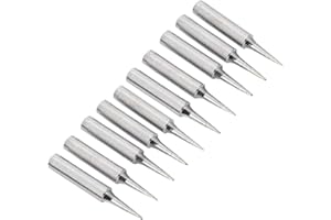 Saipor 10pcs 900M-TI Soldering Iron Tips Solder Iron Replacement Tip for 900M Station Tool for Hakko, TENMA, ATTEN, Quick, Aoyue, Yihua Soldering Station(900M-T-I)