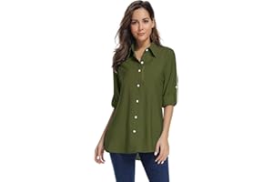 Jessie Kidden Women's Hiking Long Sleeve Fishing Cargo Shirt UPF 50+ for Safari Camping Travelling Quick Dry #5019