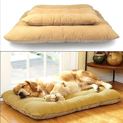 Pureage XL Deluxe High Density Large Dog Bed Cat Pet Cushion Pillow Fleece 100×75cm Detachable and Washable (100×75cm)