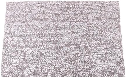 4pcs Silver Table Mat Pvc Square Dining Table Placemats Heat Insulation Coaster Bowl Pad Waterproof Table Cloth Pad