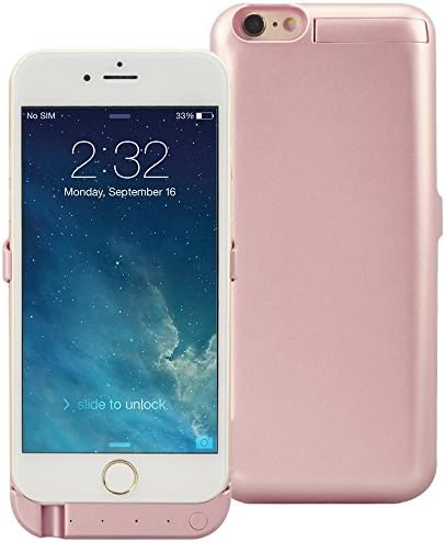 KOVOL External Battery Case 5000 mAh for iPhone 6 iphone 6s Portable Protective Charger Case (Rose Gold)