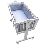 Babywiege Kinderbett Babybett Stubenwagen Beistellbett + 9 tlg. Zubehör - 5