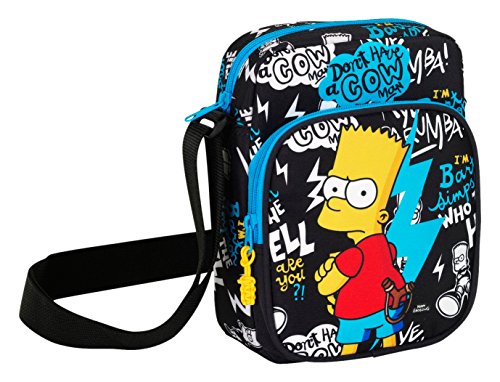 Safta The Simpsons Sac bandoulière, Couleur Noir