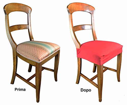 Fleckenabweisend: zwei SITZbezüge für STÜHLE – BLU NAVY – BLAUE NAVY - 4