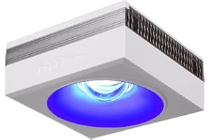 PopBloom WiFi LED Acquario Marino 100W, Lampada Acquario Marino a Spettro Completo per acquario di pesci SPS/LPS, L'APP supporta l'italiano (1 lampada wifi con kit di sospensione)