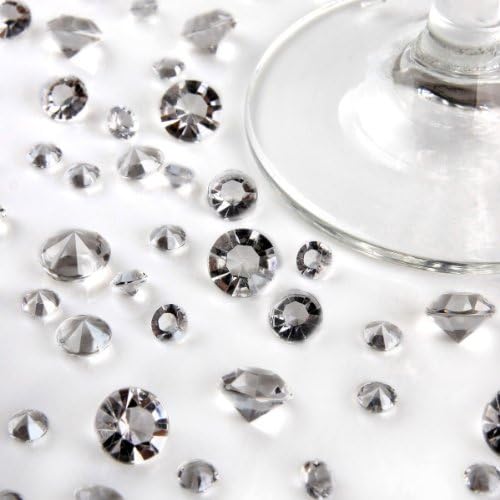 4000 Clear Mixed Sizes(2000/2.5mm+2000 /4.5mm)Wedding Table Diamonds Crystals Confetti (clear, 4.5mm+2.5mm)