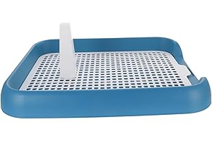 POPETPOP Toilettes pour Chiens Plastique Antidérapantes Bac À Litière pour Chiens Petits Et Grands Conception Maille pour Apprentissage Propreté Bleu Étoilé
