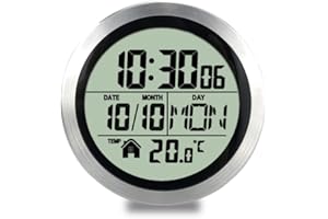 Weytoll Bathroom Clock, Shower Clock with Suction Cup, Home Clock Waterproof Bathroom Washroom Clock Kitchen Clock LCD Digital Display Clock Temperature Detector
