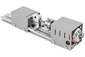 MIKIYUEER Metall-Drehmaschine Mini Drehbank Tischdrehbank für Holzbearbeitung DIY Kompakte Miniaturdrehmaschine mit 100W Leistung und 31 cm Länge Geeignet für Lobular Rotes Sandelholz