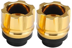 ARAMOX Fork Protectors 2 STÜCKE Motorrad Fallschutz Aluminiumlegierung CNC Motorrad Vordergabel Motorrad Sturzpad Set Universal Anti-Kollisionsschieber Schutz(Gold)
