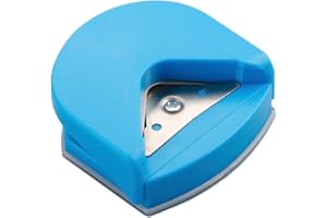 Tabanzhe R4 Corner Rounder Punch - Photo Business Card Rounded Corners Burr-Free Rounded Corner Trimmer Tool Suitable for Paper, Thin Card(Black/Blue)