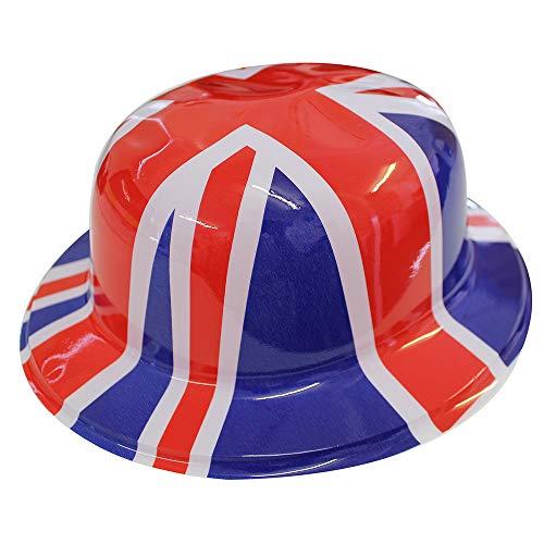 UNION JACK BOWLER HATS FANCY DRESS ACCESSORY HAT JUBILEE UNITED KINGDOM