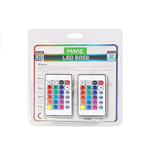 MAVIE Unterwasser Licht mit Fernbedienung, RGB Multi Farbwechsel Wasserdichte LED Leuchten Teichbeleuchtung für Vase Base, Dekoration - 9