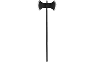ULTRABYEASYPEASYSTORE Ultra Halloween Prop Executioner Dual Axe Ideal for Viking Costume LARP Medieval Dress Steampunk Accessories and Cosplay Hatchet Camping Axe for Fancy Dress Fake Ax Pretend Weapons Toy Props