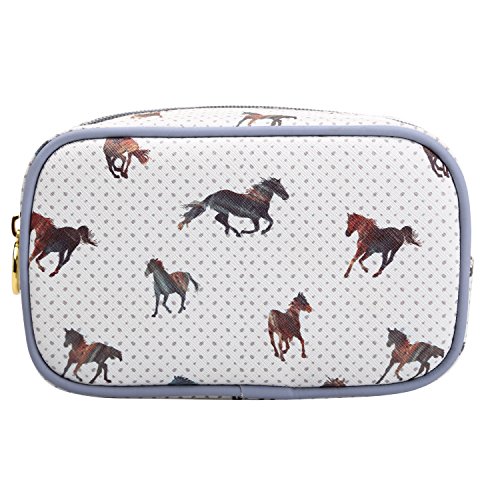 TaylorHe Make-up Bag Wasserdicht Kosmetiktasche Schminktasche Kulturbeutel Geldbeutel Beutel Mehrfarbig Tasche mit Mustern Pferd - 2