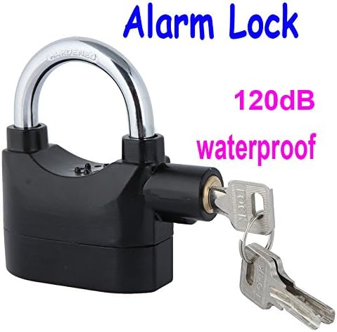 Artans(TM)Black Anti-Theft Alarm Lock Security System for Door Motor Bike Bicycle Padlock 120dB
