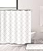 Produktbild H&S Duschvorhang Rhombus Einfache Badezimmer Duschvorhang Wasserdicht und Mildewproof Undurchlässige mit Haken (Größe: 240 * 180 cm).