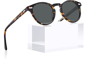Carfia Gafas de sol Mujer Polarizadas Vintage con Montura de Acetato y Protección UV400