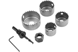 Akozon Wood Hole Saws 32/38/44 / 54mm Wiertło ze stali wysokowęglowej Narzędzie do obróbki drewna