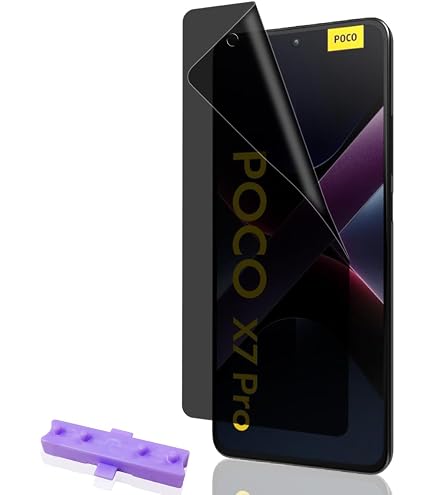 Pellicola Protettiva Privacy Yiunssy Per Xiaomi Poco X7, TPU Flessibile Anti-spia, Copertura Totale, Antigraffio, Confezione Con Kit Pulizia
