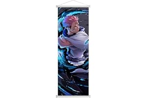 1 plakat Jujutsu Kaisen att hänga på väggen i vävt tyg för sovrumsdekoration (stil 7)