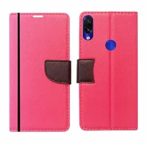 MyFlips R Pink BP Flip Cover for Redmi Note 7S