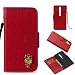 Produktbild NOKIA 6 2018 Hülle,Alfort NOKIA 6 2018 Schutzhülle, Simulations-Retro-Ledertasche Flip Wallet Lederhülle Elegant Design Premium PU Leder Hohe Qualität Tasche Case Cover Kasten Abdeckung Wallet für NOKIA 6 2018 Smartphone Funktion Standfunktion Unterstützte Telefone und Magnetverschluss ( Rot )