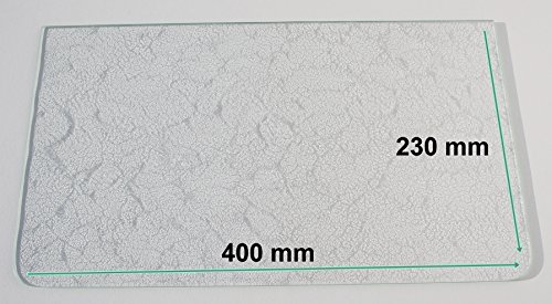 Khlschrank Einlegeboden / Glasplatte / Gemsefach  Strukturglas 4 mm dick - mit 2 Rundecken  400 mm x 230 mm - Direkt vom Glasereifachbetrieb!!!