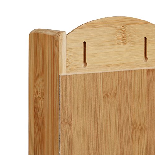Relaxdays Schlüsselbrett mit Ablage Bambus, 3 Fächer, 3 Schlüssel, Wandorganizer, H x B x T: 7,5 x 15 x 49,5, Holz, natur - 4